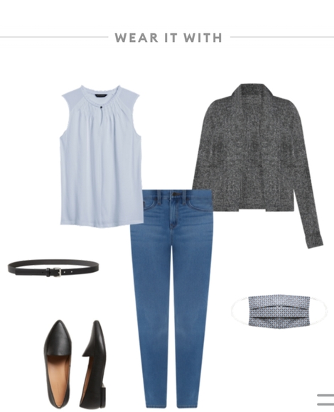 BANANA REPUBLIC MINI PLEAT NECK TOP - Picture 4 of 6